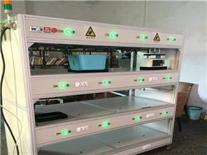 Display screen aging rack