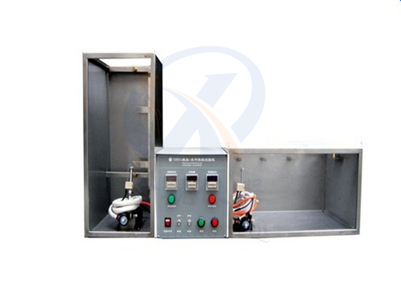 Horizontal and vertical combustion testing machine
